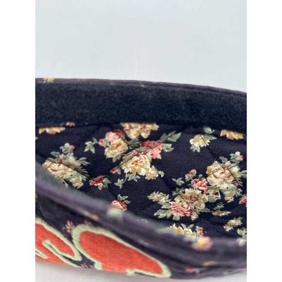 Hand Made "Stuff" Make Up Pencil Fabric Small Travel Bag Floral Pattern - Picture 5 of 5